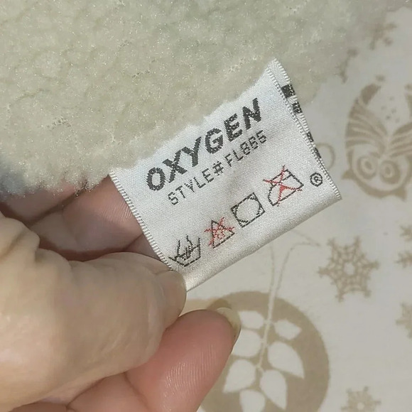 Oxygen Activewear Women's White  Sleeveless Plush Trim Hoodie Size Large - Picture 8 of 13